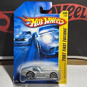 2007 Hot Wheels #6 First Editions 6/36 SHELBY COBRA DAYTONA COUPE Silver w/Pr5 - Picture 1 of 6
