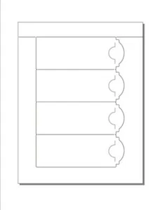 Arched Book Marks (2.25"x 6"), 4-UP on Di-Cut 8.5"x 11" White Cover - 250 Sheets - Picture 1 of 1