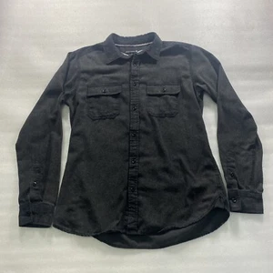 Ocean Current Mens Small Button-Up Shirt Long Sleeve Cotton Blend Black PreOwned - Picture 1 of 11