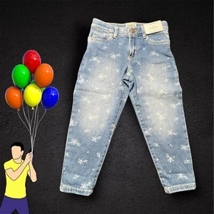 Osh Kosh Girls Jeans Oshkosh Floral Pattern Size 5 New With Tags - Picture 1 of 12