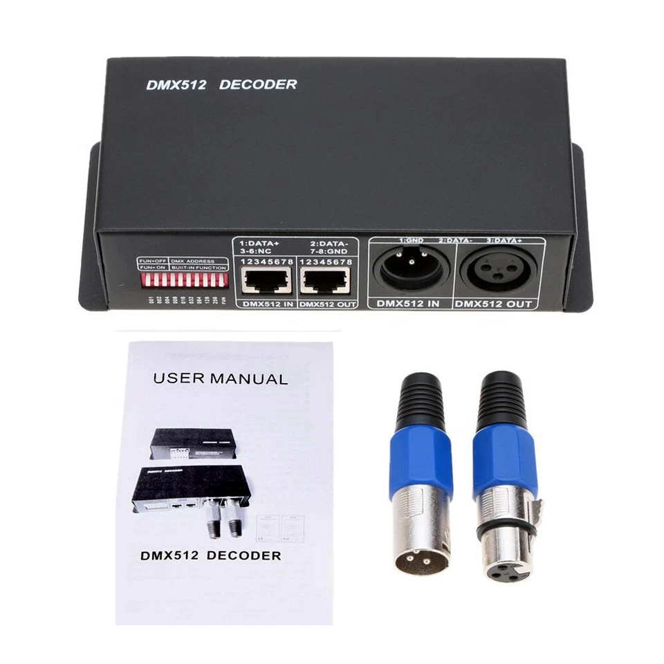 4CH DMX 512 Decoder Led Digital Controller  RGBW 4 Channel Dimmer DC 12V-24V - Image 1 of 4