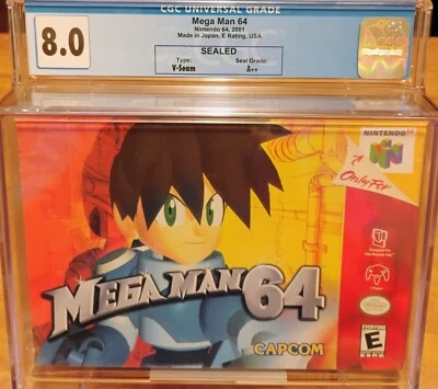 Nintendo 64 Mega Man 64 2001 N64 Capcom Sealed CGC 8.0 A++ - Image 1 of 4