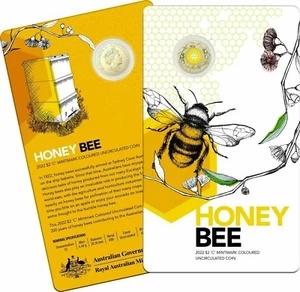 Tarjeta RAM de Australia 2022 $2 moneda de dos dólares - ABEJA MIEL - Marca como nueva C Color UNC - Imagen 1 de 2