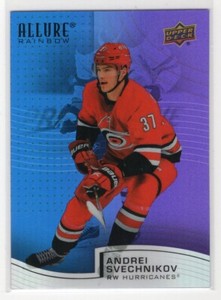 Andrei Svechnikov 2021-22 Upper Deck Allure Rainbow Blue Purple (038/199)  *1160