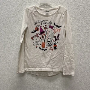 Gymboree Girls Size 7 Shirt Top Ivory Halloween Essentials T-Shirt Long Sleeves - Picture 1 of 6