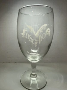 RARE ITEM- Flying Dog Brewery 2/3 Pint Stemmed Glass  NEW/UNUSED - Picture 1 of 8