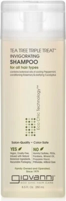 Giovanni Tea Tree Triple Treat Invigorating Shampoo Vegan Sulfate-Free 250ml - Image 1 of 2
