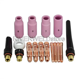 RIVERWELD TIG Collet Body 10N49 10N24 10N31 Kit WP 17 18 26 Welding Torch 16pcs - Picture 1 of 7
