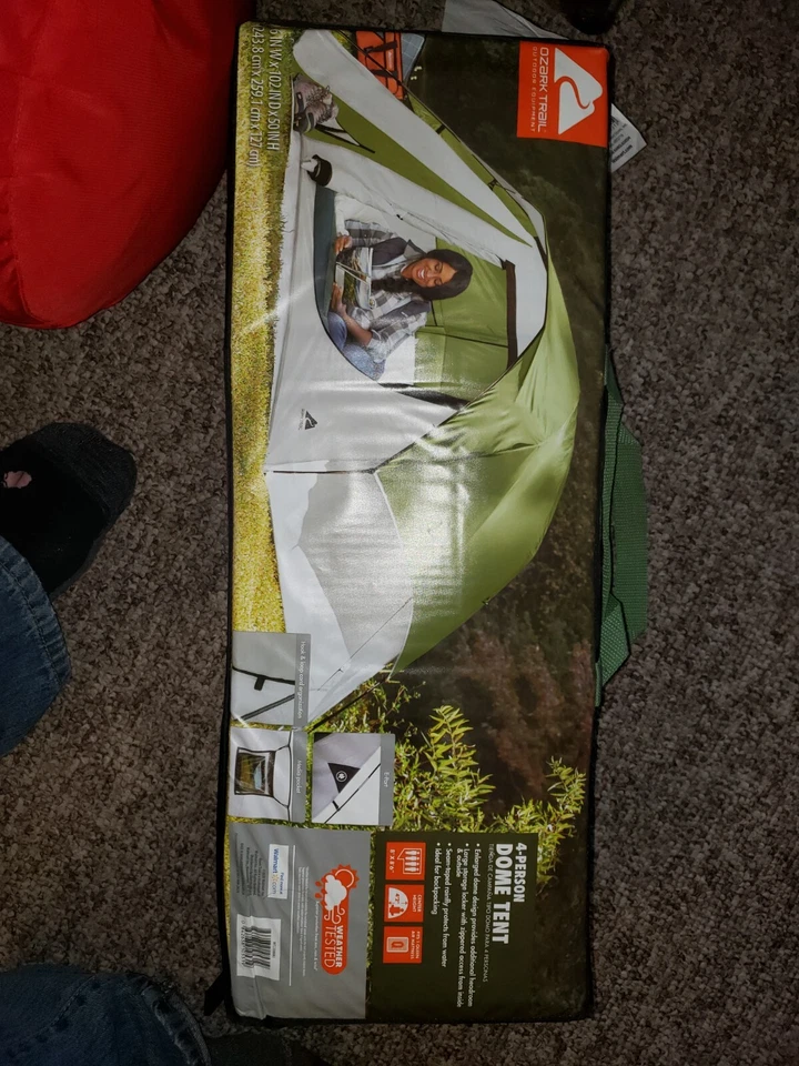 Ozark Trail 4-Person Clip & Camp Dome Tent 8'x8.5'x50"H! AO1085918 - Image 1 of 1