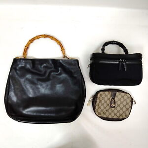 Gucci Leather PVC Nylon Shoulder Bag Vanity Bag 3 pieces set 532950