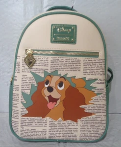 Nuevo con etiquetas Disney / Loungefly - Periódico Dama y Vagabundo - Mini Mochila - Imagen 1 de 4