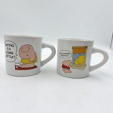 Vintage Ziggy Lot 2X 1983 Stoneware Coffee / Tea Mug Cup Good Morning Sunshine
