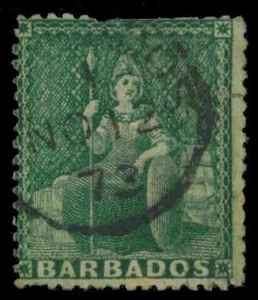 BARBADOS 24i (SG43i) - Allegory of Britannia "1870 Deep Green" (pf64154) - Picture 1 of 1