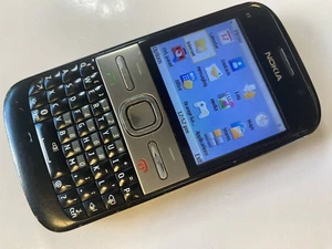 Nokia E5-00 - Smartphone (Unlocked) Black & Silver Qwerty Keyboard Mobile - Afbeelding 1 van 9