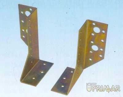 COPPIA STAFFE SUPPORTO ANCORAGGIO PER TRAVI IN LEGNO TIPO REGOLABILE H.mm.120 - Immagine 1 di 3