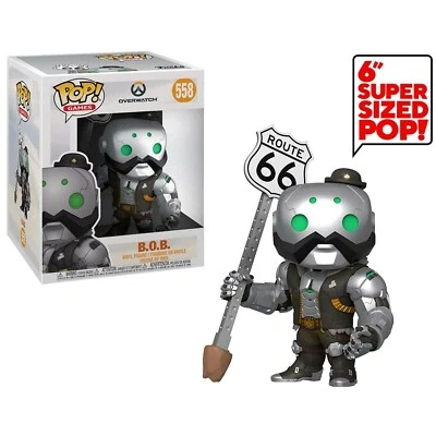 B.O.B. Argento Overwatch Funko POP! 558 Figurina Grande da Collezione 6"sized - Immagine 1 di 3