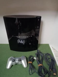 PlayStation 3 Black Console PS3 Fat ps2 software playable Tested CECHB00 Japan - Picture 1 of 20