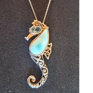 Sterling Filigree Seahorse Pendant Marked CFJ 925 Thailand - Picture 1 of 7