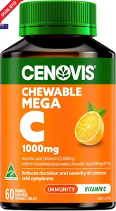Mega C 1000mg Vitamin C 60 Tablets – Orange Flavour Immune Support Supplement - Picture 1 of 12