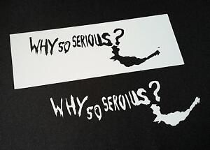 Why so serious The Joker Airbrush Paint Mylar Reusable Stencil for Your Art Work