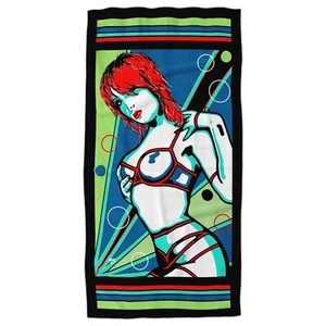 COOL BEACH TOWEL Cotton Large, Sexy Pop Art Unisex Gift, Surf Gym Pool Swim Bath - Picture 1 of 6