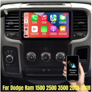 Carplay For 2014-18 Dodge Ram 1500 2500 3500 64G Android 13 Car Stereo Radio GPS - Picture 1 of 15