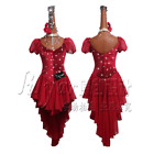 Latin Dance Dress Competition Dress Performing Dress Skirt Adult Kids Pleated