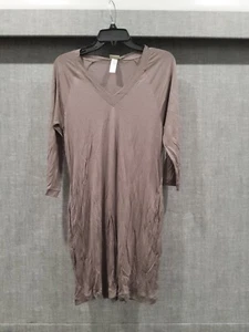 Hanro Pllar Mid Sleeve V_neck Purple Nightgown Women's Size S - Picture 1 of 4
