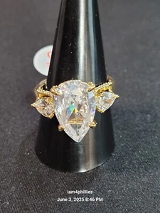 Bomb Party April 25 Bday RG22291- All I Hear About, Sz 10 Cubic Zirconia - Picture 1 of 4