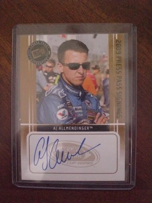 Aj Allmendinger 2009 Press Pass SIGNINGS Autograph - Image 1 of 2