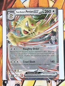 Pokémon TCG Team Rocket's Persian EX Card 150/182, Destined Rivals Series - Foto 1 di 2