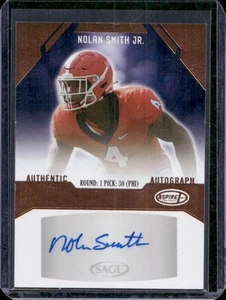 Nolan Smith Jr. 2023 Sage Aspire Bronze Auto Autograph Rookie Rc - Picture 1 of 2