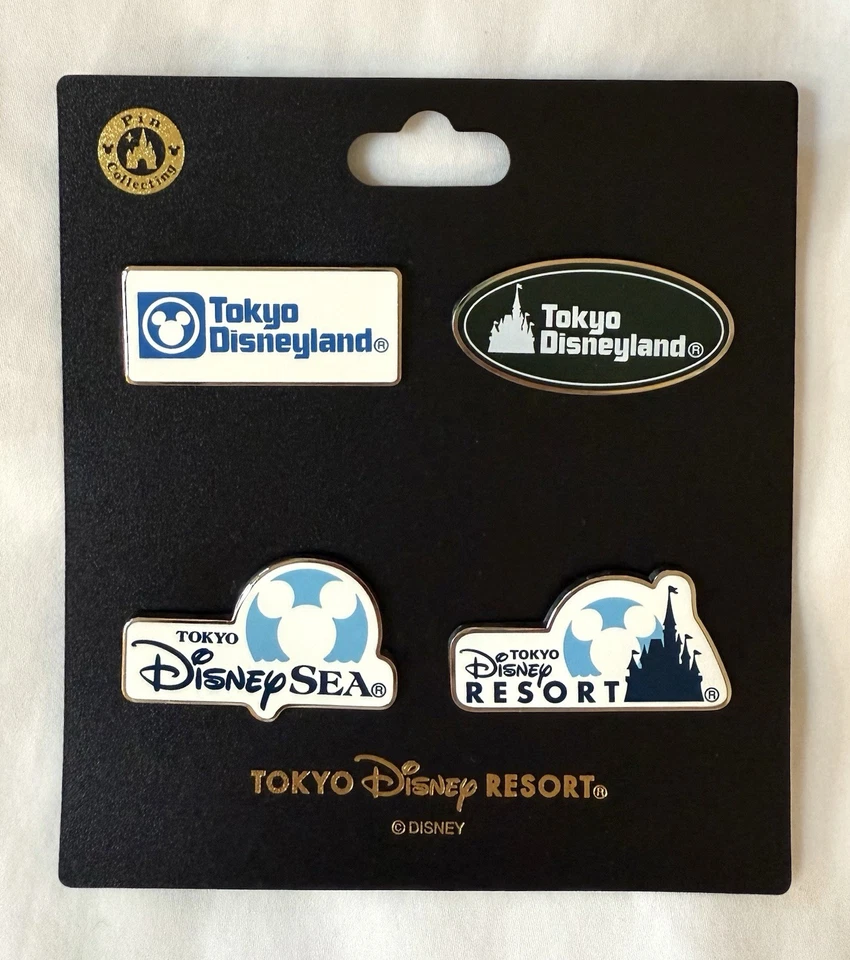 Tokyo Disney Resort Disneyland & Disney Sea Logo Pin Set - Image 1 of 2