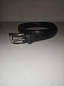 Polo Ralph Lauren Black Italian Saddle Leather Belt Men's Size 38 - Picture 1 of 4
