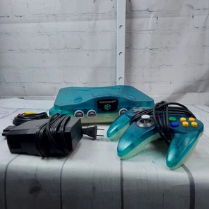 Nintendo 64 Console with N64 Controller - Japanese Clear Blue Version, Cleaned - Picture 1 of 1