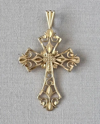 Colgante Cruz Oro Amarillo 14K por Michael Anthony; Y031 Foto 1 de 3