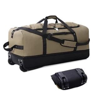 32” Foldable Duffel Bag with 2 Wheels,110L 140L Expandable Rolling Travel Bag - Picture 1 of 7