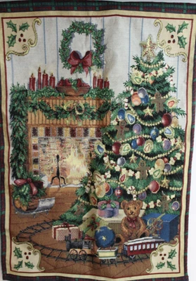 Tapiz de pared colgante vintage para hogar para Navidad hecho en EE. UU. 24"x 35" Foto 1 de 4