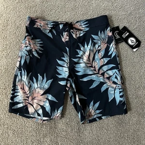 New VOLCOM Stretch Board Shots LIDO BOARDSHORT Blue Tropical Floral Boys XL (16) - Picture 1 of 8