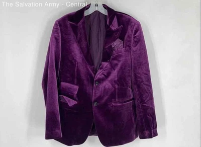 Blazer Grace Karin Para Hombres Púrpura Manga Larga Un Pecho Dos Botones Talla Mediana Foto 1 de 4