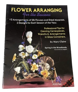 Vtg 1982 Flower Arranging Instruction Booklet 3 Designs 12 Arrangements #7470 - Foto 1 di 2