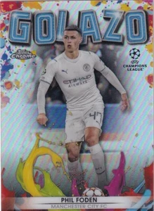 Topps Chrome Champions League 2021/22 Nr. G-4 Phil Foden Golazo Insert - Bild 1 von 2