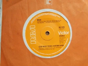 MECO STAR WARS THEME /THE CANTINA BAND /FUNK VINYL 7# SINGLE XB1028 1977 - Picture 1 of 4