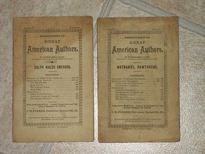 2 Vintage Biographies of Great American Authors Books 1901 NEAT - Picture 1 of 3