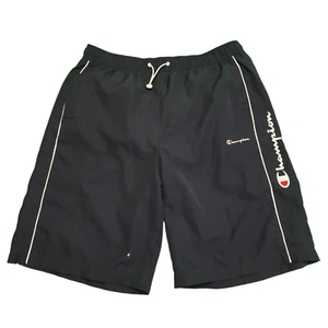 D307 PANTALONES CORTOS DEPORTIVOS PARA HOMBRE CHAMPION AZUL MARINO FORRADOS CON CORDÓN UK XL W36 - Imagen 1 de 3
