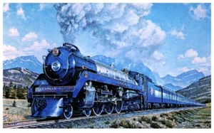 WESTBOUND,CPR ROYAL TRAIN IN ALBERTA ROCKIES MAY,1939.VTG RAILROAD POSTCARD*B1 - Picture 1 of 2