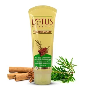 Lotus Herbals Teatreewash Face Wash with Tea Tree Oil & Cinnamon Oily Skin 80ml - Picture 1 of 4