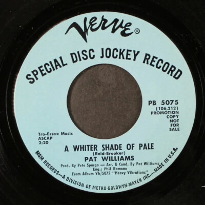 PAT WILLIAMS: не оставляйте меня / белый оттенок бледности VERVE 7» одиночный 45 об/мин - Изображение 1 из 2