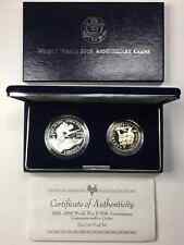 New Listing1991-1995 World War Ii Two-Coin Proof Set - Silver Dollar & Half w Us Mint Ogp