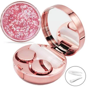 Contact Lens Case Cute Travel Size Eye Colored Contacts Lenses Applicator Remove - Picture 1 of 7